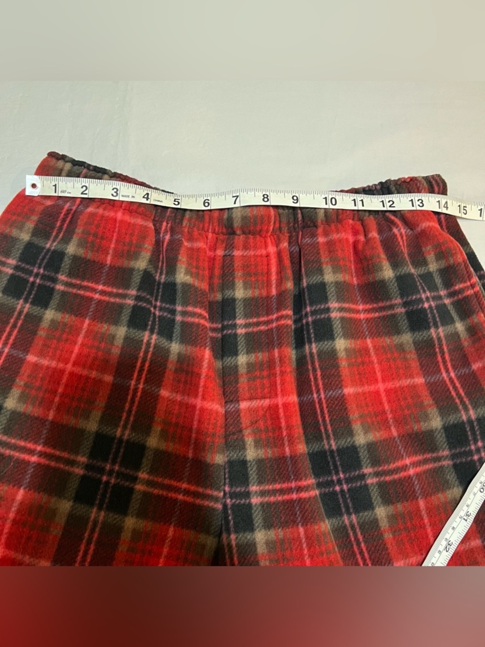 SKIMS Fleece Sleep Set in Red Plaid - 2 Piece Button Down & Pants Set Size Small - Picture 11 of 15